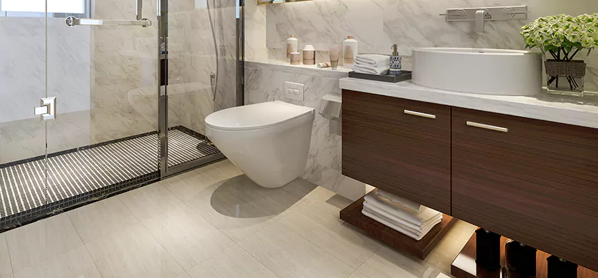 Burst Pipe Bathroom Cleanup in Hauppauge